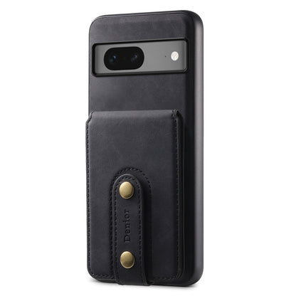 For Google Pixel 7 5G Denior D14 NK Retro Pattern MagSafe Magnetic Card Holder Leather Phone Case(Black)