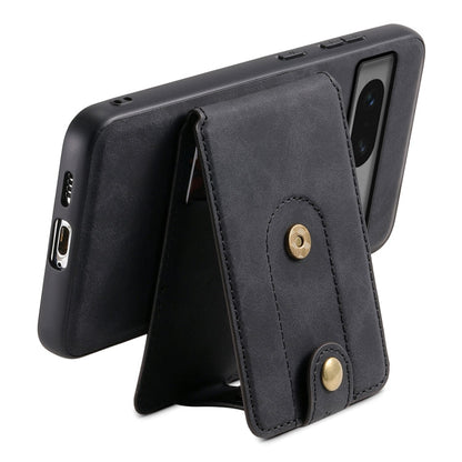 For Google Pixel 7 5G Denior D14 NK Retro Pattern MagSafe Magnetic Card Holder Leather Phone Case(Black)