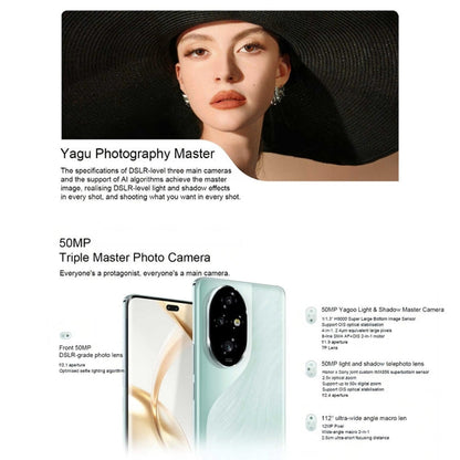 Honor 200 Pro, 16GB+512GB, Screen Fingerprint Identification, 6.78 inch MagicOS 8.0 Snapdragon 8s Gen 3 Octa Core, Network: 5G, NFC, OTG(Silver White)