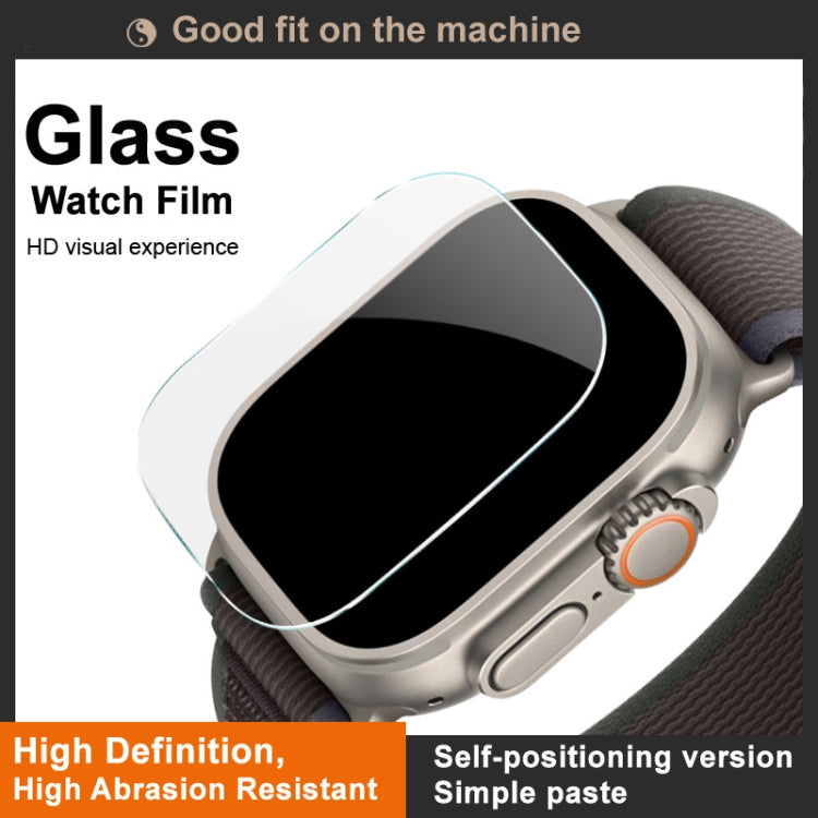 For Apple Watch Ultra 1/2/3 49mm IMAK Tempered Glass Watch Protective Film Self-contained Positioning Version