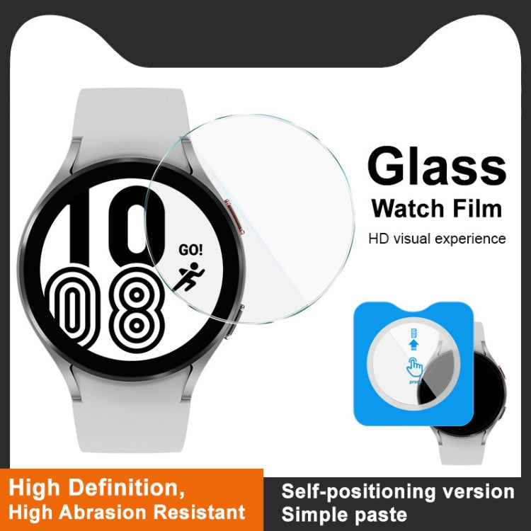 Pour Samsung Galaxy Watch4 44mm Film de protection en verre trempé IMAK pour montre, version avec positionnement intégré