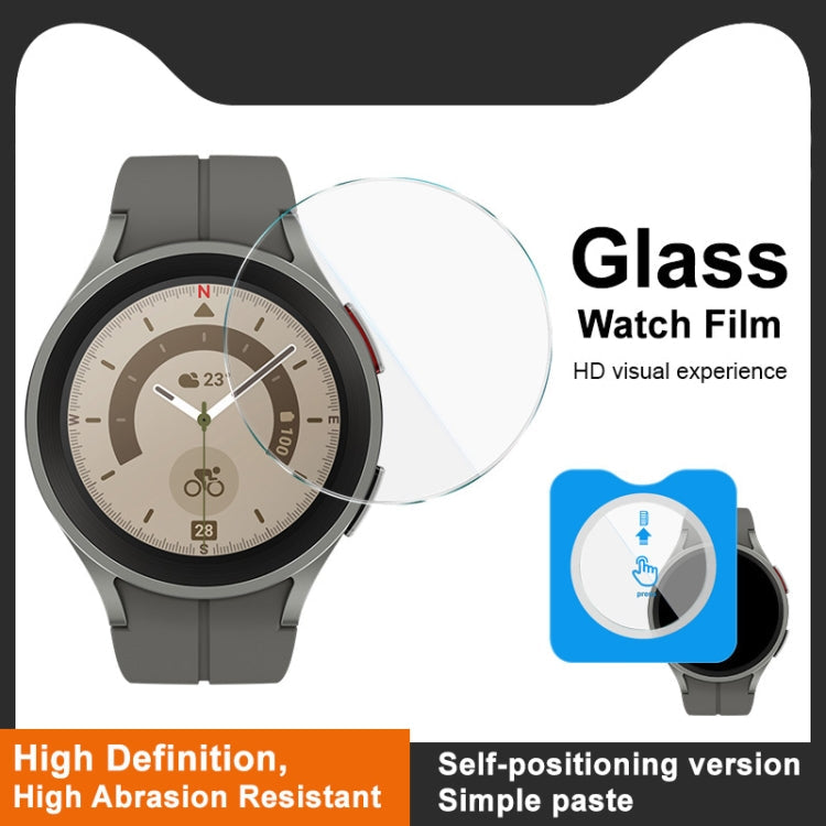 For Samsung Galaxy Watch5 Pro 45mm IMAK Tempered Glass Watch Protective Film Self-contained Positioning Version