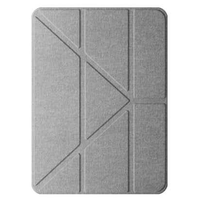 For iPad Pro 11 2025 / 2024 Mutural Multi-fold Smart Leather Tablet Case(Grey)