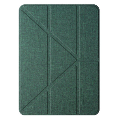 For iPad Pro 13 2025 / 2024 Mutural Multi-fold Smart Leather Tablet Case(Green)