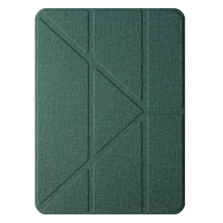 Pour iPad Air 13 2026 / 2025 / 2024 Étui Housse Tablette en Cuir Mutural Multi-plis (Vert)