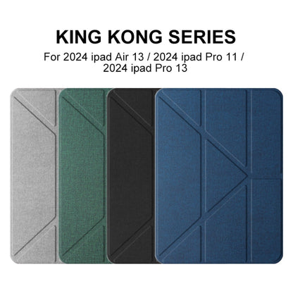 For iPad Pro 13 2025 / 2024 Mutural Multi-fold Smart Leather Tablet Case(Green)