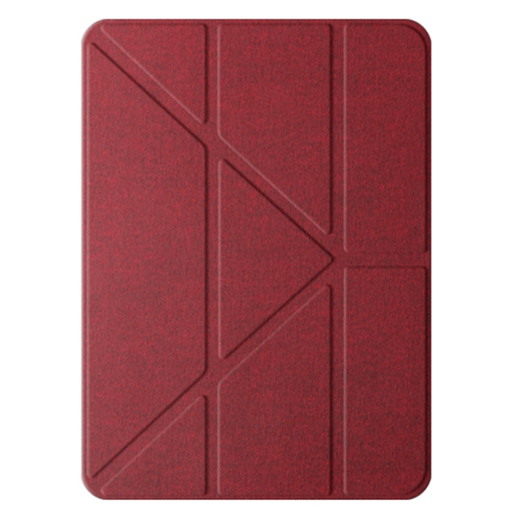 For iPad Air 11 2026 / 2025 / 2024 Mutural Multi-fold Smart Leather Tablet Case(Red)