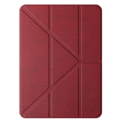For iPad Air 11 2026 / 2025 / 2024 Mutural Multi-fold Smart Leather Tablet Case(Red)