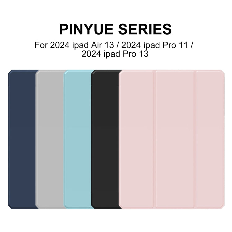 For iPad Pro 11 2025 / 2024 Mutural Pinyue Series Smart Leather Tablet Case(Pink)