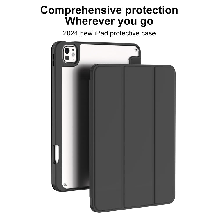 For iPad Pro 11 2025 / 2024 Mutural Pinyue Series Smart Leather Tablet Case(Grey)