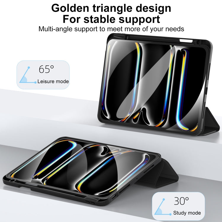 For iPad Pro 13 2025 / 2024 Mutural Pinyue Series Smart Leather Tablet Case(Dark Blue)