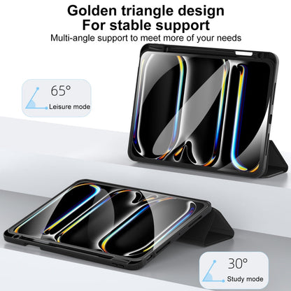 For iPad Pro 13 2025 / 2024 Mutural Pinyue Series Smart Leather Tablet Case(Dark Blue)