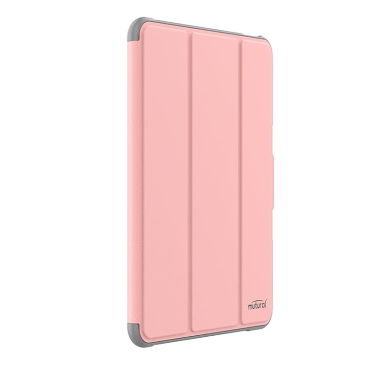 For iPad Pro 11 2025 / 2024 Mutural PC Hybrid TPU Leather Smart Tablet Case(Pink)