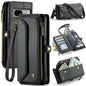 For Google Pixel 7a CaseMe C36 Card Slots Zipper Wallet RFID Anti-theft Leather Phone Case(Black)