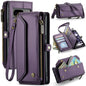For Google Pixel 8 CaseMe C36 Card Slots Zipper Wallet RFID Anti-theft Leather Phone Case(Purple)