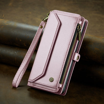 For Google Pixel 8 Pro CaseMe C36 Card Slots Zipper Wallet RFID Anti-theft Leather Phone Case(Pink)