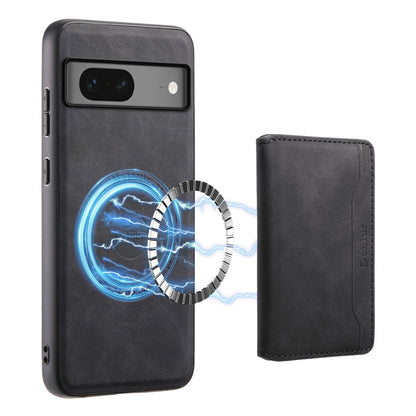 For Google Pixel 7 5G Denior D13 Retro Texture Leather MagSafe Card Bag Phone Case(Black)