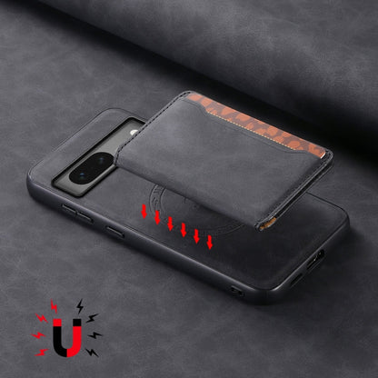 For Google Pixel 7 5G Denior D13 Retro Texture Leather MagSafe Card Bag Phone Case(Black)