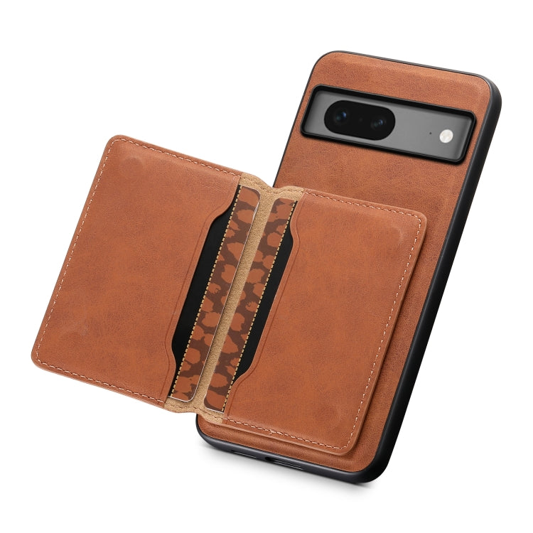 For Google Pixel 7 5G Denior D13 Retro Texture Leather MagSafe Card Bag Phone Case(Brown)