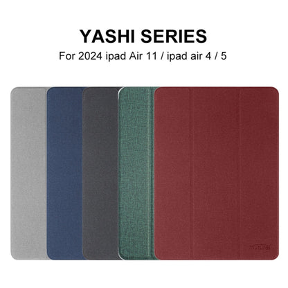For iPad Pro 11 2025 / 2024 Mutural YASHI Series Tablet Leather Smart Case(Green)