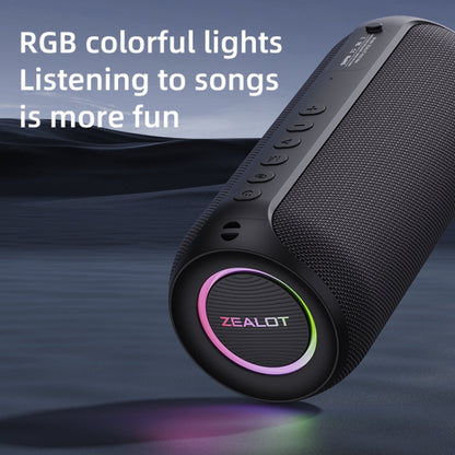 Zealot S32 Max 20W High Power Bluetooth Speaker with RGB Light(Grey)