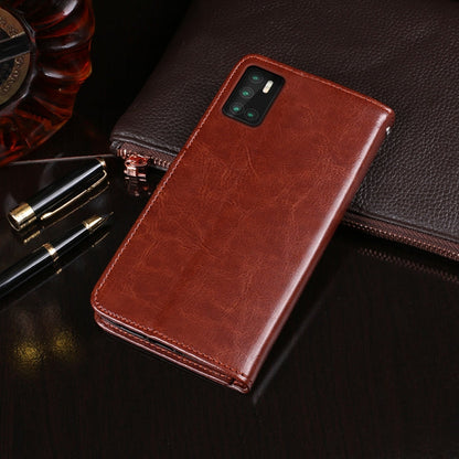 For Cubot P40 idewei Crazy Horse Texture Horizontal Flip Leather Case with Holder & Card Slots & Wallet(Red)