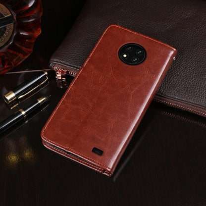 For Oukitel C19 idewei Crazy Horse Texture Horizontal Flip Leather Case with Holder & Card Slots & Wallet(Sky Blue)