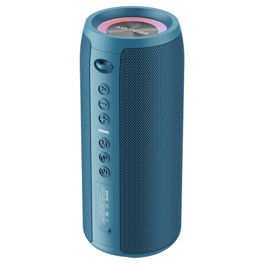 Enceinte Bluetooth Zealot S51 Pro avec basses percutantes et lumière colorée (Bleu)