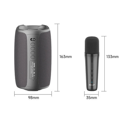 Zealot S61M RGB Rhythmic Light Karaoke Wireless Speaker, Style:Dual Mic(Black)