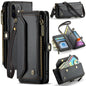 For iPhone 11 CaseMe C36 Card Slots Zipper Wallet RFID Anti-theft Leather Phone Case(Black)