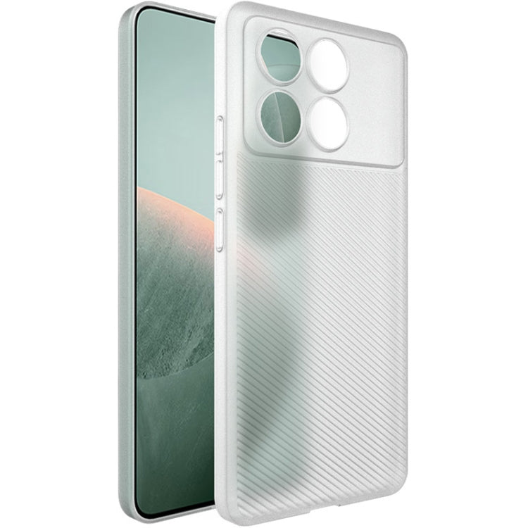 For Xiaomi Redmi K70E 5G imak 0.7mm Ultra Thin Ripple Texture Phone Case(Transparent White)