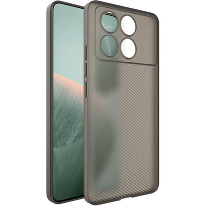 For Xiaomi POCO X6 Pro 5G imak 0.7mm Ultra Thin Ripple Texture Phone Case(Transparent Black)