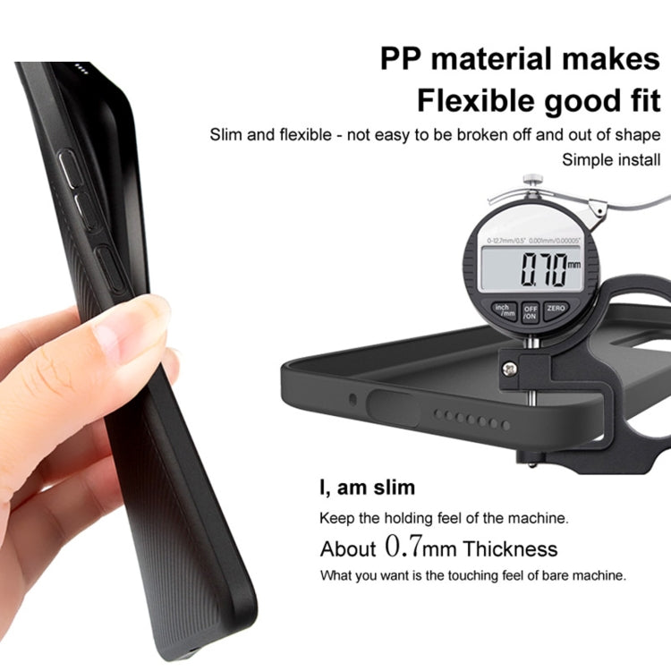 For Xiaomi POCO X6 Pro 5G imak 0.7mm Ultra Thin Ripple Texture Phone Case(Transparent Black)