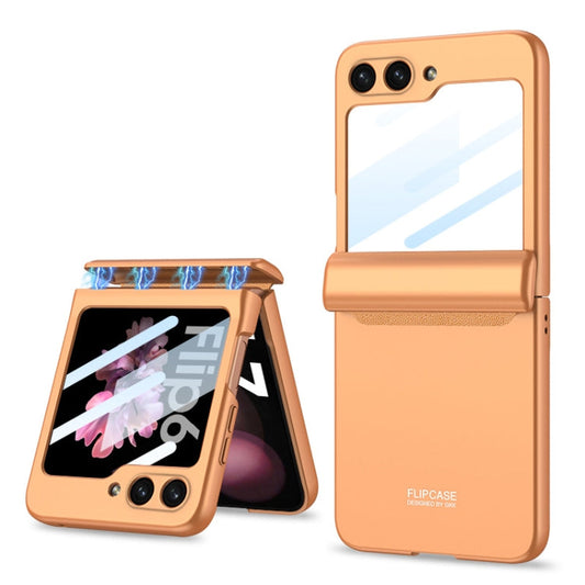 For Samsung Galaxy Z Flip6 / Flip7 FE GKK Integrated Magnetic Full Coverage Folding Phone Case(Orange)