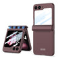 For Samsung Galaxy Z Flip6 / Flip7 FE GKK Integrated Magnetic Full Coverage Folding Phone Case(Wine Red)