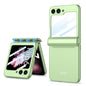 Pour Samsung Galaxy Z Flip6 / Flip7 FE Étui de Téléphone Pliant GKK Intégré Magnétique Couverture Complète (Vert Matcha)