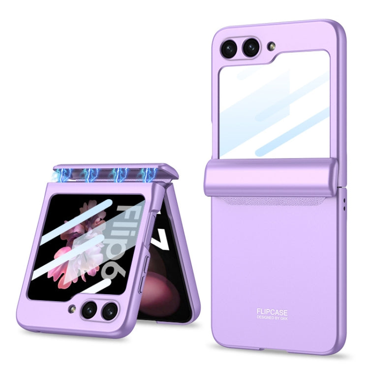 For Samsung Galaxy Z Flip6 / Flip7 FE GKK Integrated Magnetic Full Coverage Folding Phone Case(Purple)