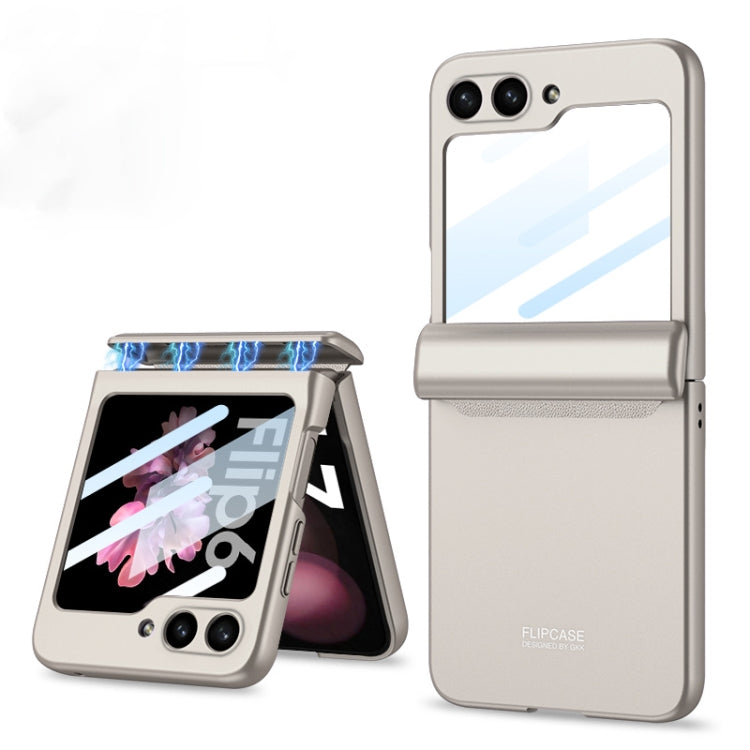 For Samsung Galaxy Z Flip6 / Flip7 FE GKK Integrated Magnetic Full Coverage Folding Phone Case(Titanium Grey)