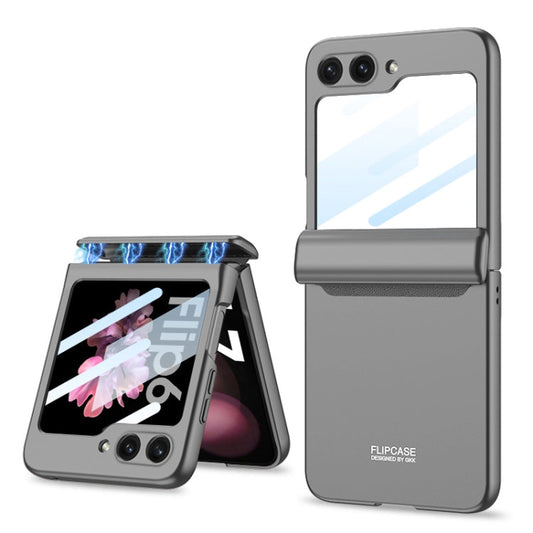 For Samsung Galaxy Z Flip6 / Flip7 FE GKK Integrated Magnetic Full Coverage Folding Phone Case(Gray)