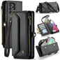 For Samsung Galaxy A53 5G CaseMe C36 Card Slots Zipper Wallet RFID Anti-theft Leather Phone Case(Black)