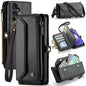 For Samsung Galaxy A54 5G CaseMe C36 Card Slots Zipper Wallet RFID Anti-theft Leather Phone Case(Black)