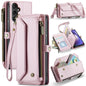 For Samsung Galaxy A54 5G CaseMe C36 Card Slots Zipper Wallet RFID Anti-theft Leather Phone Case(Pink)