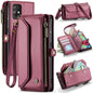 For Samsung Galaxy A71 4G CaseMe C36 Card Slots Zipper Wallet RFID Anti-theft Leather Phone Case(Wine Red)