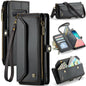 For Samsung Galaxy S10+ CaseMe C36 Card Slots Zipper Wallet RFID Anti-theft Leather Phone Case(Black)