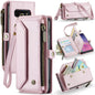 For Samsung Galaxy S10 CaseMe C36 Card Slots Zipper Wallet RFID Anti-theft Leather Phone Case(Pink)