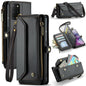 For Samsung Galaxy S20+ CaseMe C36 Card Slots Zipper Wallet RFID Anti-theft Leather Phone Case(Black)