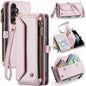 For Samsung Galaxy S23 FE 5G CaseMe C36 Card Slots Zipper Wallet RFID Anti-theft Leather Phone Case(Pink)