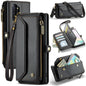 For Samsung Galaxy Note10+ CaseMe C36 Card Slots Zipper Wallet RFID Anti-theft Leather Phone Case(Black)
