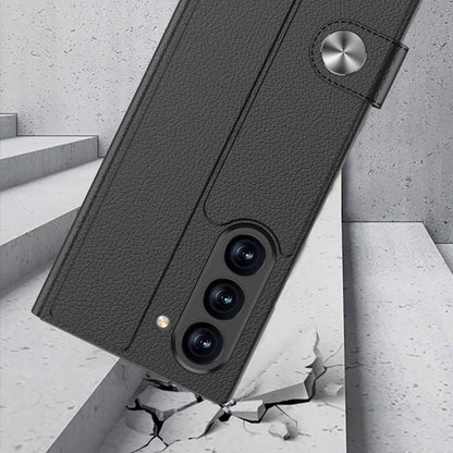 For Samsung Galaxy Z Fold6 GKK Integrated Flip Leather Phone Case(Black)
