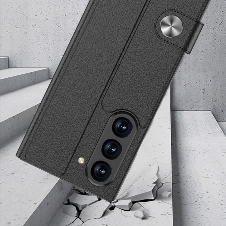 For Samsung Galaxy Z Fold6 GKK Integrated Flip Leather Phone Case(Silver)